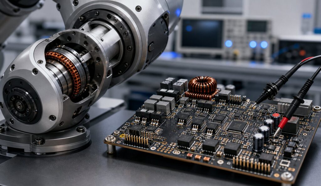 GaN for Robot Joints: Why the Gate Driver Opportunity Is More Crowded Than You Think robot joint power electronics gan featured 1600w